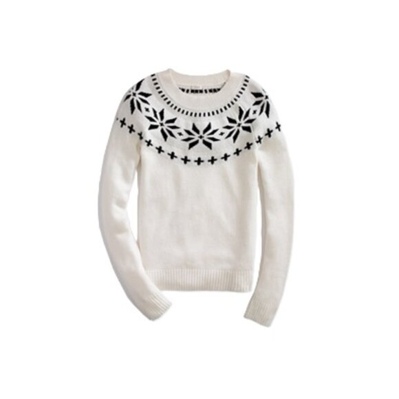NEW-XS-J.Crew Factory Intarsia Fair Isle Sweater